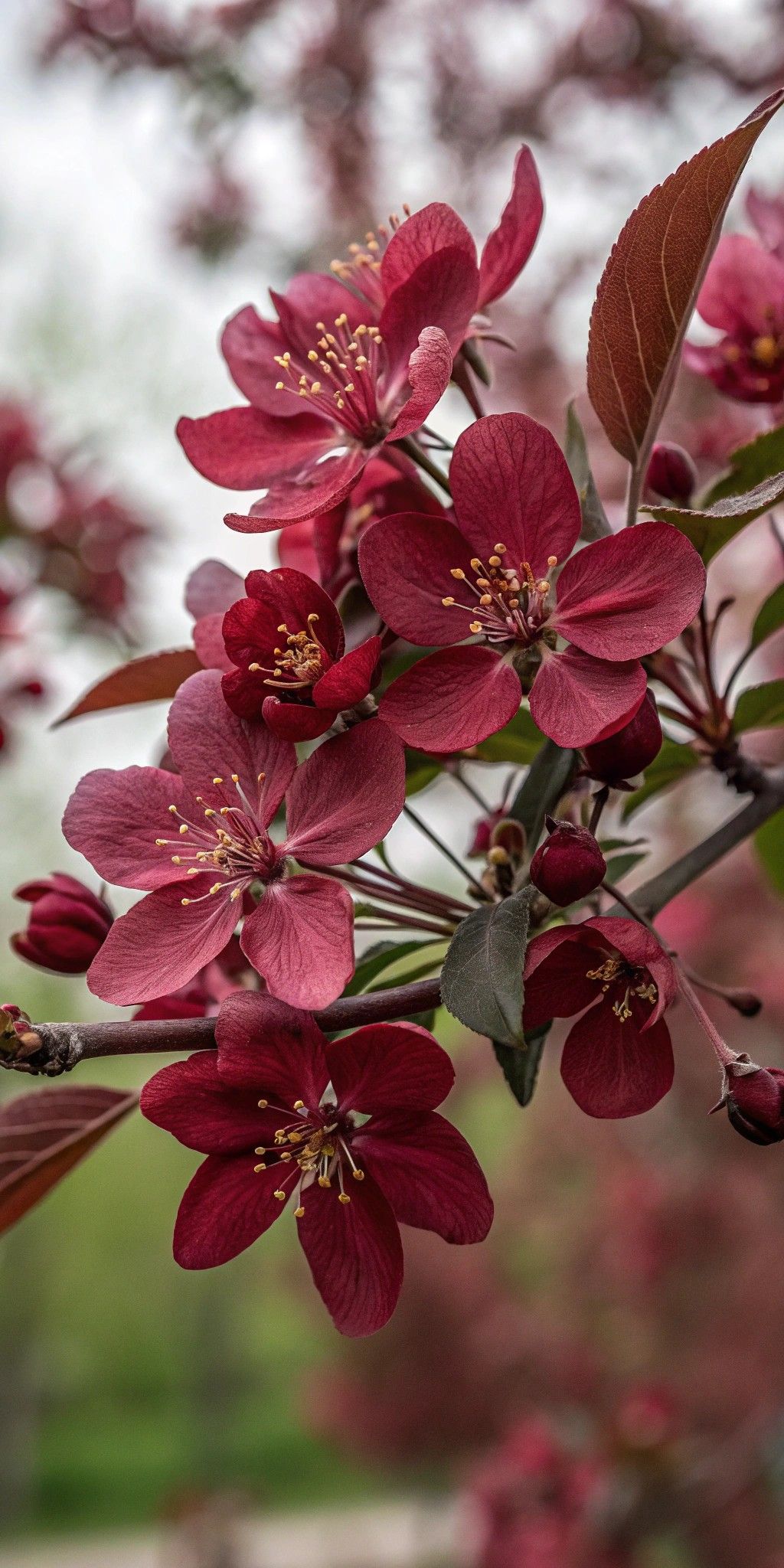 Flores claras representando a essência Cherry Plum